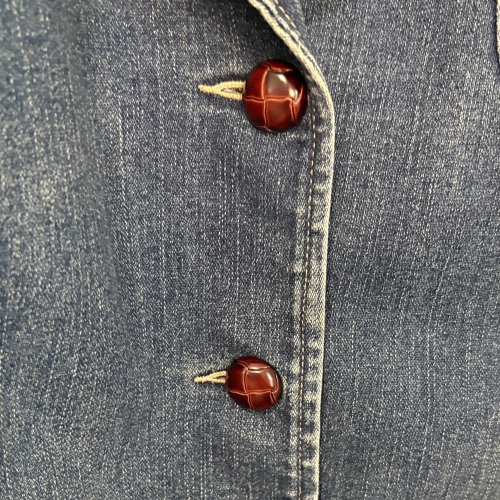 Style &Co Indigo Denim Blazer Jacket - Women's 18W - Picture 2 of 5